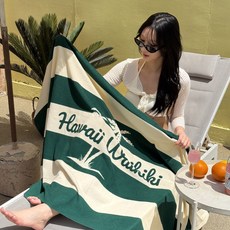 리드홈 써니코스트 부드러운 특대형 비치타올 남녀공용 180x100cm, 딥그린, 1개 생활용품/욕실용품 반품 최저가 9,930원