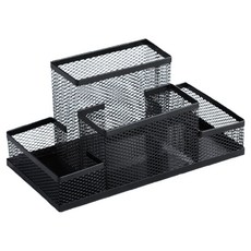 데일블룸 철제 칸막이 연필꽂이 수납함 4칸, 블랙, 1개 문구/오피스/사무용품 전문관 반품 최저가 4,920원