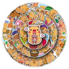 아트조이 카피바라 스티커 A형, 100개, 혼합색상 문구/오피스/데코/포장용품 반품 최저가 5,900원