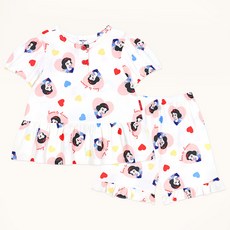 몰리멜리프렌즈 아동용 디즈니 백설공주 하트 프릴 파자마 세트 출산/유아동/유아동패션 반품 최저가 11,420원