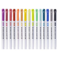 모디안 파스텔톤 양방향 더블 형광펜 15색 세트, 혼합색상, 1세트 문구/오피스/학용품/수업준비 반품 최저가 6,790원