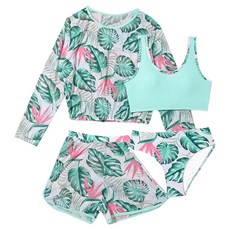 유블리 여아용 하와넷 이너용 상하의 + 긴팔 + 반바지 래쉬가드 세트 출산/유아동/유아동패션 반품 최저가 16,430원