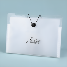 행운을 불러오는 12칸 아코디언파일, 투명, 1개 문구/오피스/사무용품 전문관 반품 최저가 6,140원