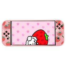 호후 닌테도 스위치 OLED 풀커버 케이스 모티, 딸기, 1개 완구_취미/콘솔/휴대용게임기 반품 최저가 10,390원