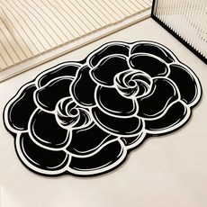 데이소이 가볍고 고급스러운 꽃 규조토 욕실 발매트, NO 03 블랙 트윈 플라워 생활용품/욕실매트/발판 반품 최저가 10,200원