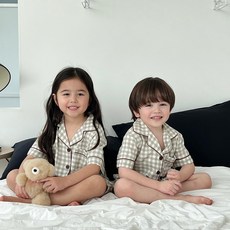 ECLL 아동용 여름 잠옷 반팔 파자마 수면 상하의 세트 출산/유아동/유아동패션 반품 최저가 13,240원