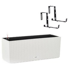 21세기트랜드 발코니 라탄 화단 + 화단걸이 2p 세트, 화이트(화단), 1세트 홈인테리어/원예/가드닝 반품 최저가 34,800원