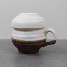 달소금 도자기 전통 통나무 1인 다기잔 세트, 화이트 + 브라운, 1세트, 컵 + 거름망 + 뚜껑 주방용품/주전자/커피/티용품 반품 최저가 15,760원
