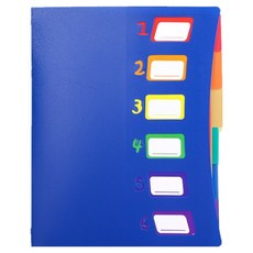 로타 6포켓 레인보우 도큐먼트 파일, 블루, 1개 문구/오피스/사무용품 전문관 반품 최저가 10,350원