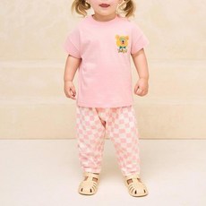 밀크마일 유아용 통기성 베베체크 상의 + 하의 세트 출산/유아동/유아동패션 반품 최저가 10,940원