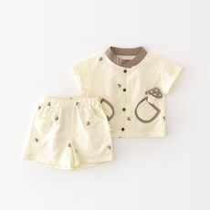 스타도어 유아용 버섯 투포켓 반팔 상의 + 하의 세트 출산/유아동/유아동패션 반품 최저가 20,910원