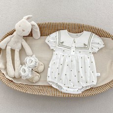 스타도어 유아용 통기성 리본 카라 도트 반팔 바디수트 출산/유아동/출산준비물/선물 반품 최저가 22,800원