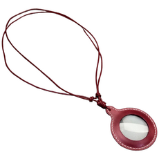 보마리 목걸이 가죽 커버 휴대용 돋보기 버건디, 1개 헬스/건강식품/건강/의료용품 반품 최저가 4,750원