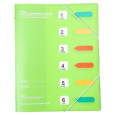 로타 12포켓 인덱스 도큐먼트 휴대용 파일, 그린, 1개 문구/오피스/사무용품 전문관 반품 최저가 11,760원