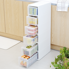 엠비코 모던 틈새 서랍장 세트, 화이트, 1세트, 6단 생활용품/수납장/서랍장 반품 최저가 28,310원