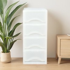 사이드 4단 서랍장 W18, 화이트, 1개 홈인테리어/수납/정리 반품 최저가 28,400원
