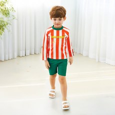 bayb 아동용 쥬뗌므 래쉬가드 상하의 + 수영모 세트 출산/유아동/유아동패션 반품 최저가 18,130원