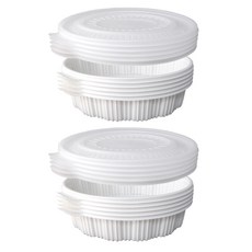 블룸엣홈 타원찜용기 해물찜 갈비찜 찜닭용기 화이트 중 10p + 뚜껑 10p 세트, 10세트, 20개입 주방용품/일회용품/종이컵 반품 최저가 10,500원