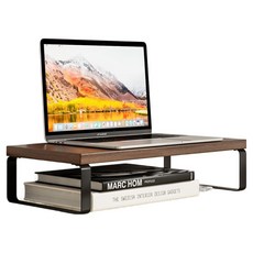 썸즈마인 모던 모니터 받침대 30 x 20 x 8 cm, 호두 + 블랙다리 문구/오피스/사무용품 전문관 반품 최저가 10,090원