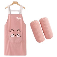 타이탄 코듀로이 앞치마 + 팔토시 2p 세트, 핑크 고양이 문구/오피스/미술/화방용품 반품 최저가 10,190원