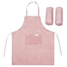 타이탄 실용적인 미술용 앞치마 + 팔토시 2p 세트, 스트라이프 레드 문구/오피스/미술/화방용품 반품 최저가 9,290원