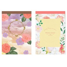 마음담아 플라워 편지지 패드 2종 세트, 플라워패드 A, 플라워패드 B, 1세트 문구/오피스/카드/엽서/봉투 반품 최저가 7,260원