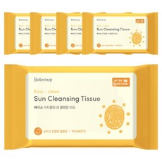 베베숲 이지클린 선 클렌징 티슈, 10매입, 5세트 생활용품/화장지/물티슈 반품 최저가 10,750원