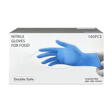 더블세이프 식품용 니트릴 글러브 스트롱핏 100p, 1개 주방용품/일회용품/종이컵 반품 최저가 4,130원