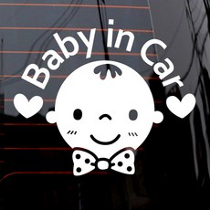 제제데코 동글동글베이비 자동차 스티커, 화이트, 1개 자동차용품/익스테리어 반품 최저가 2,840원
