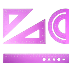 디엔오 스테인레스 삼각자 + 각도기 + 자 세트, 퍼플, 1세트 문구/오피스/학용품/수업준비 반품 최저가 5,900원