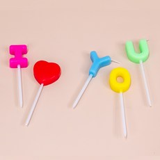 제이팩토리 케이크 아이러브유 생일초 세트, 2개, 무향, 30.8g 홈인테리어/캔들/캔들홀더 반품 최저가 5,800원