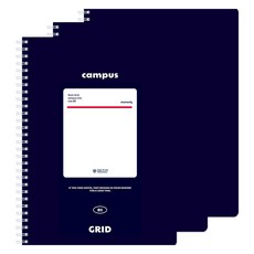 심플 디자인 비비드 컬러 마제틱 스프링 그리드 노트 55매, 네이비, 3개 문구/오피스/학용품/수업준비 반품 최저가 7,770원