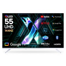 이노스 4K UHD QLED X55 PRO 퀸텀 스마트 AI 구글 3.0 화이트에디션 TV, 139.7cm(55인치), X55QLED PRO, 스탠드형, 고객직접설치 가전디지털/TV/영상가전 반품 최저가 549,930원
