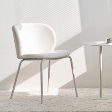 메종드꼼마 프리미엄 레더 스칸딕체어 식탁의자 2개 세트, 파우더화이트 홈인테리어/주방가구 반품 최저가 97,270원