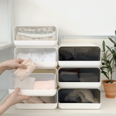 데미무드 이클립 적층식 칸칸이 서랍형 속옷정리함 15칸, 반투명 블랙, 1개 홈인테리어/수납/정리 반품 최저가 9,550원