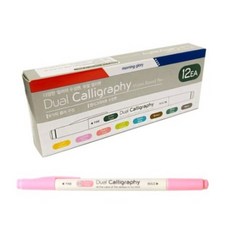 모닝글로리 듀얼 캘리펜 700, 03 피치핑크, 12개 문구/오피스/미술/화방용품 반품 최저가 3,010원