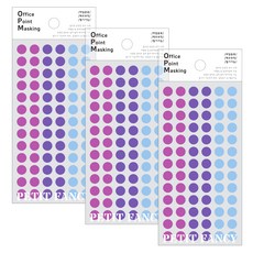 쁘띠팬시 오피스 포인트 마스킹 스티커 6p OPM-V304A, 혼합색상, 3개 문구/오피스/데코/포장용품 반품 최저가 5,420원
