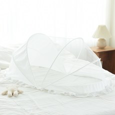 꿈비 그늘막 원터치 이동식 폴딩 아기 모기장, 화이트 출산/유아동/유아가구/인테리어 반품 최저가 19,680원
