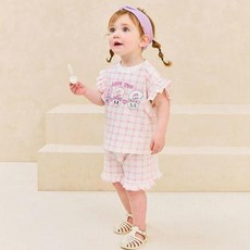 밀크마일 여아용 통기성 에스더버니 러브유 체크 프릴 상하의 세트 출산/유아동/출산준비물/선물 반품 최저가 14,100원