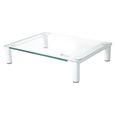 컴스 마트 모니터 받침대 스탠드 볼트형 1단 290 x 210 mm LC771, 화이트프레임 + 투명유리 문구/오피스/사무용품 전문관 반품 최저가 11,210원