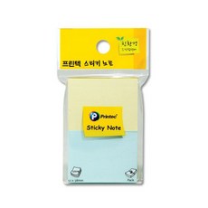 파스텔점착메모지, 노랑+파랑, 1개 문구/오피스/학용품/수업준비 반품 최저가 940원