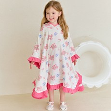 헤이미니 여아용 리본 체리 프릴 후드 비치 가운 출산/유아동/유아동패션 반품 최저가 17,040원