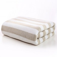 코멧 부드러운 스트라이프 바스타올 70 x 140 cm, 베이지, 1개 생활용품/욕실용품 반품 최저가 5,120원