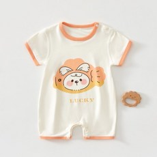 베베니즈 동물친구들 라운드 통기성 반팔롬퍼 출산/유아동/출산준비물/선물 반품 최저가 6,460원