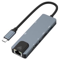 컴스 7 in 1 RJ45 HDMI 오디오 3.5mm C타입 멀티허브 카드리더기, 실버, 1개, CT118 가전디지털/저장장치 반품 최저가 25,500원