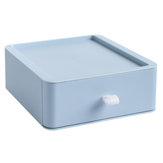 굄스 서랍형 컬러별 사무용품 데스크정리함 20 x 20 x 8 cm, 블루, 1단 문구/오피스/사무용품 전문관 반품 최저가 7,190원