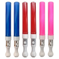 파티공구 LED 응원 야광 막대봉 6p 세트, 레드, 레드, 핑크, 핑크, 블루, 블루, 1세트 문구/오피스/파티/이벤트 반품 최저가 8,200원