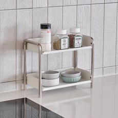 코드리빙 클린업 다용도 2단 정리대 4-C1M, 화이트, 1개 주방용품/주방수납/정리 반품 최저가 18,450원