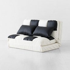 마켓비 앰보 2인용 좌식 소파베드, 화이트 + 블랙 홈인테리어/싱글하우스 반품 최저가 131,040원