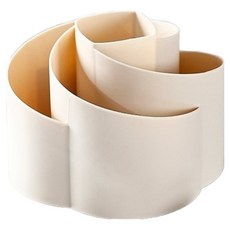 굄스 튤립 다용도 연필꽂이 15.5 x 15.5 x 13 cm, 베이지 회전, 1개 문구/오피스/사무용품 전문관 반품 최저가 18,890원